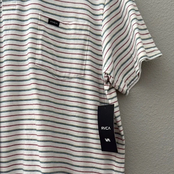 RVCA Men's Striped Polo Shirt - Picture 3 of 4